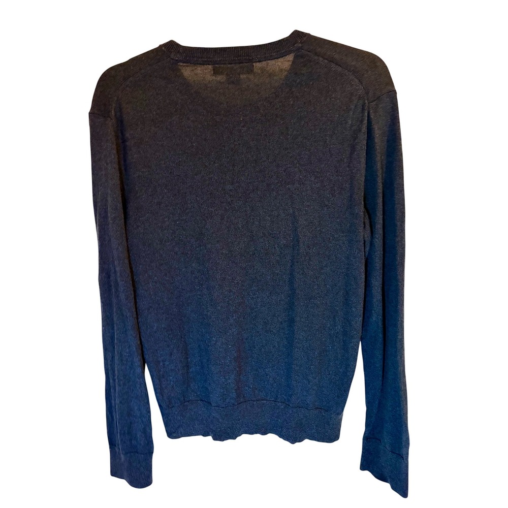 Banana Republic Luxury Blend Silk Cashmere Scallop Hem Sweater Dark Navy S - Picture 5 of 7